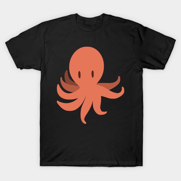 Orange Octopus T-Shirt by saradaboru